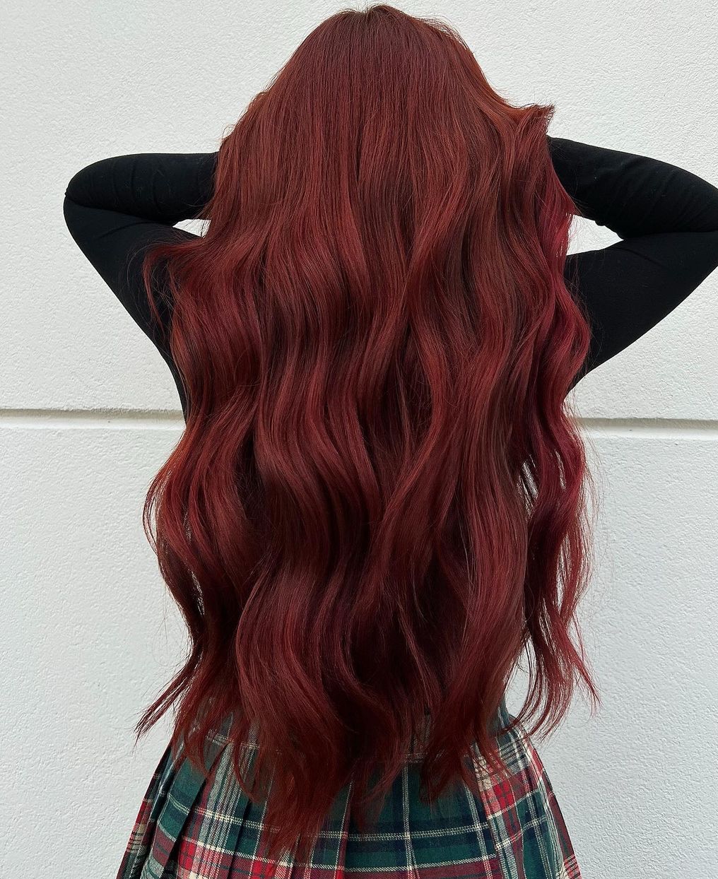 Long Dark Red Hair