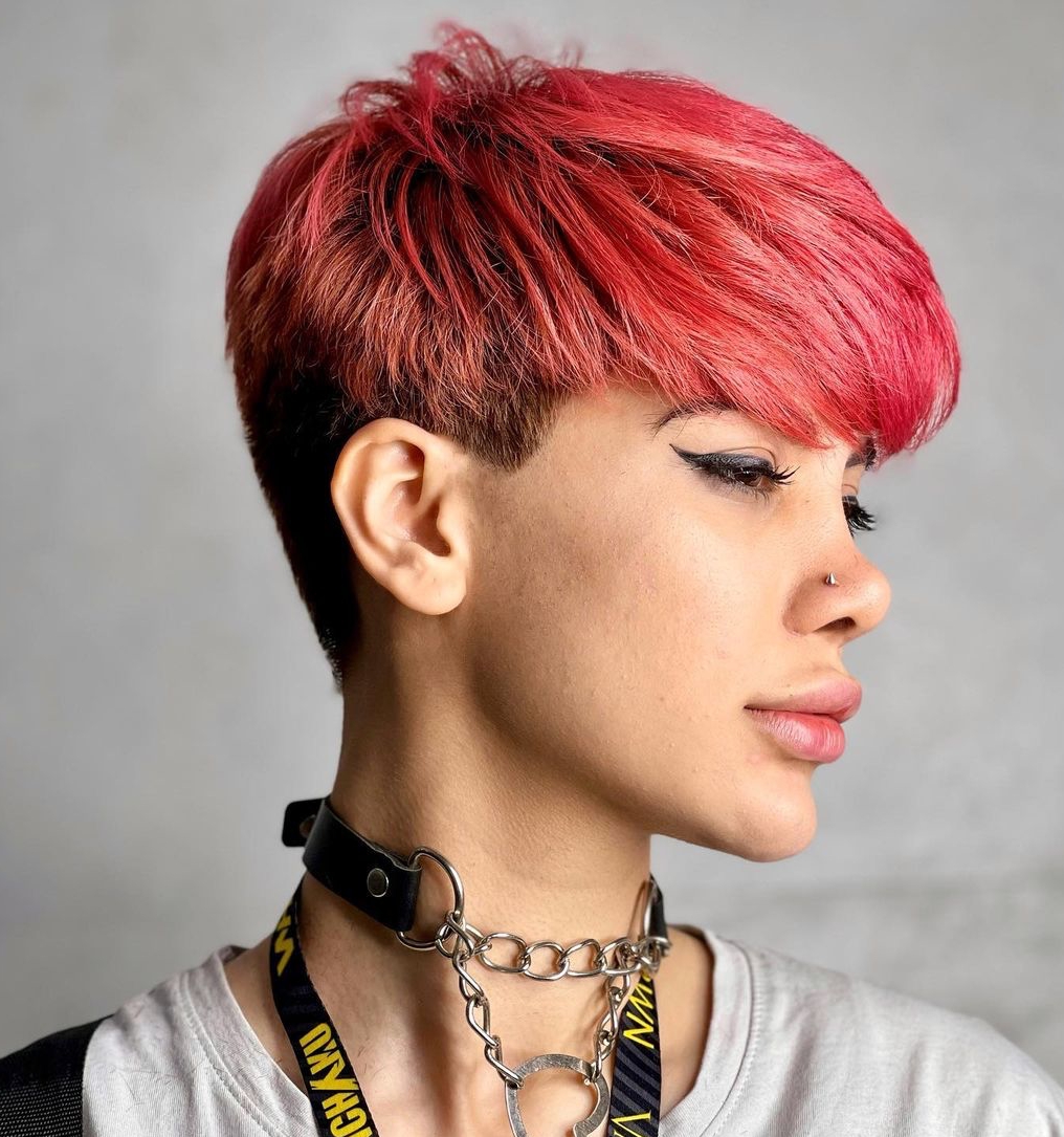 Edgy Pixie Cut on Red Hair
