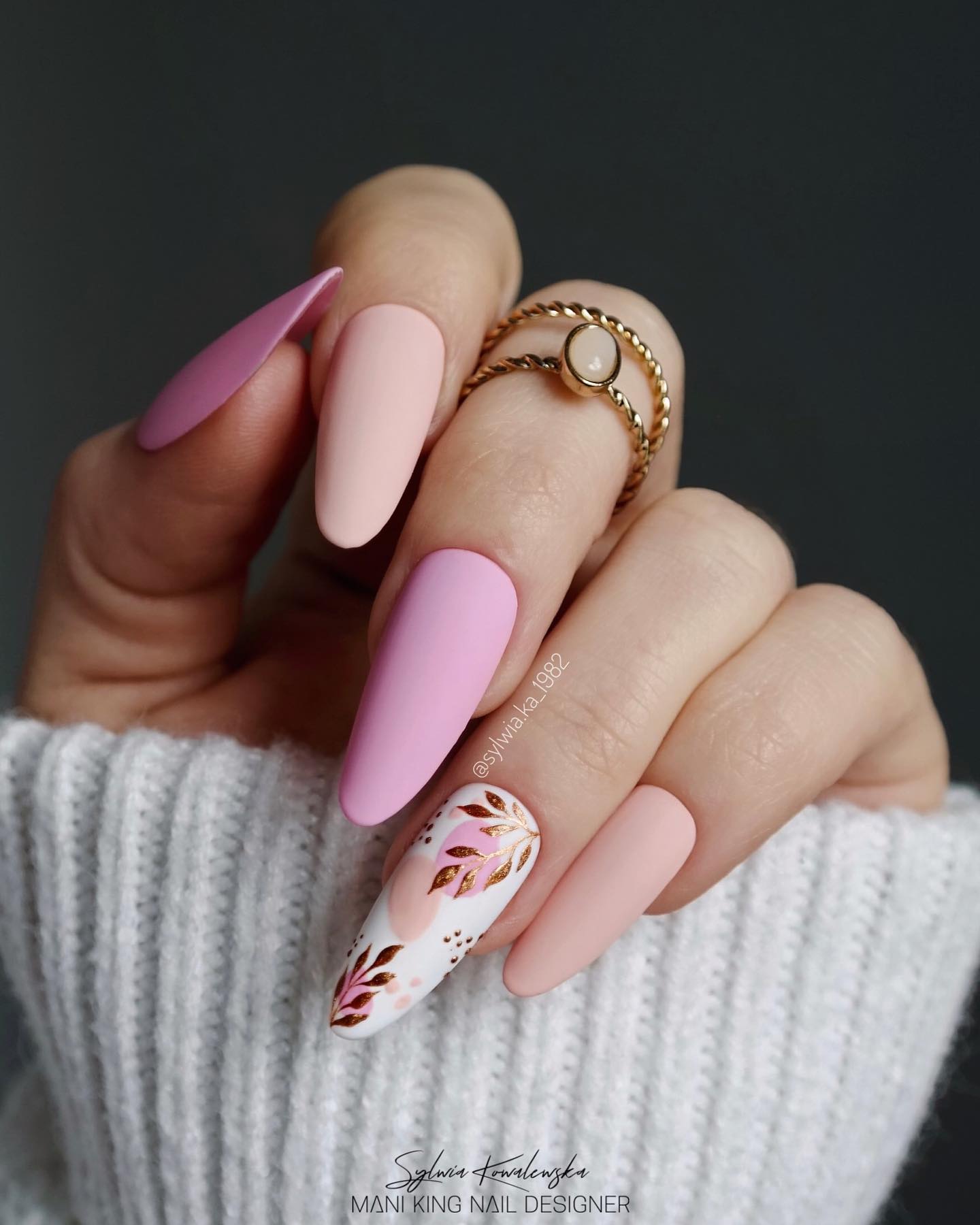 Long Round Matte Pastel Pink Nails