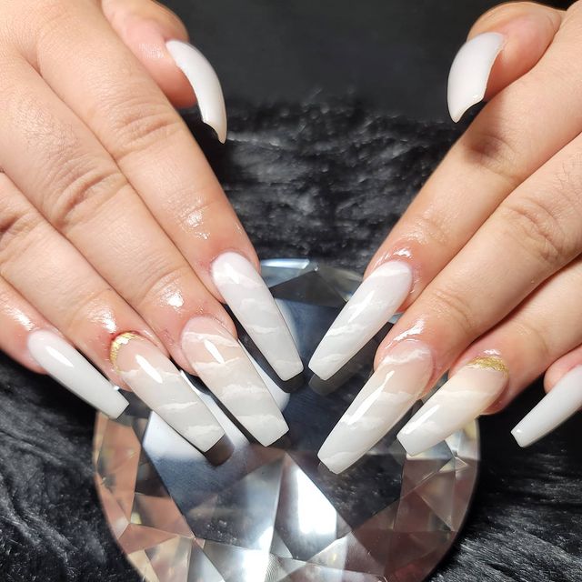 FRENCH ACRYLIC FALSE Nail Tips Stiletto Almond Coffin Natural Clear UV Gel  £7.07 - PicClick UK