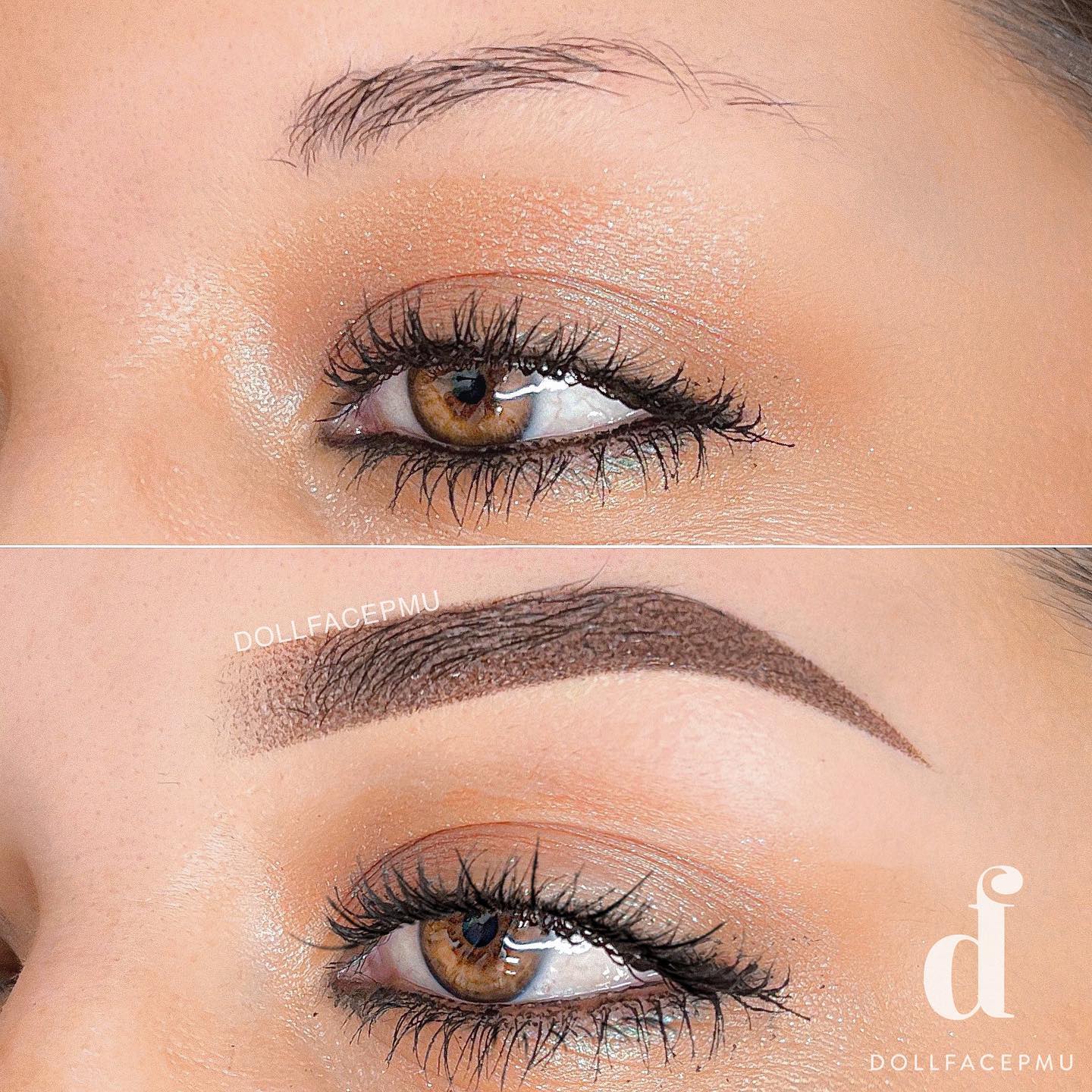Ombre Eyebrows Before and After