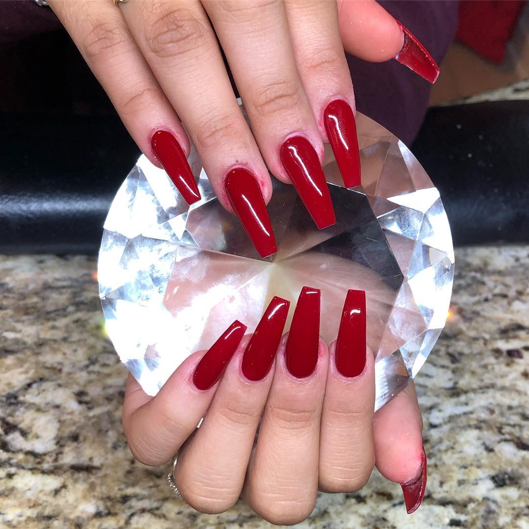 50 Creative Red Acrylic Nail Designs to Inspire You