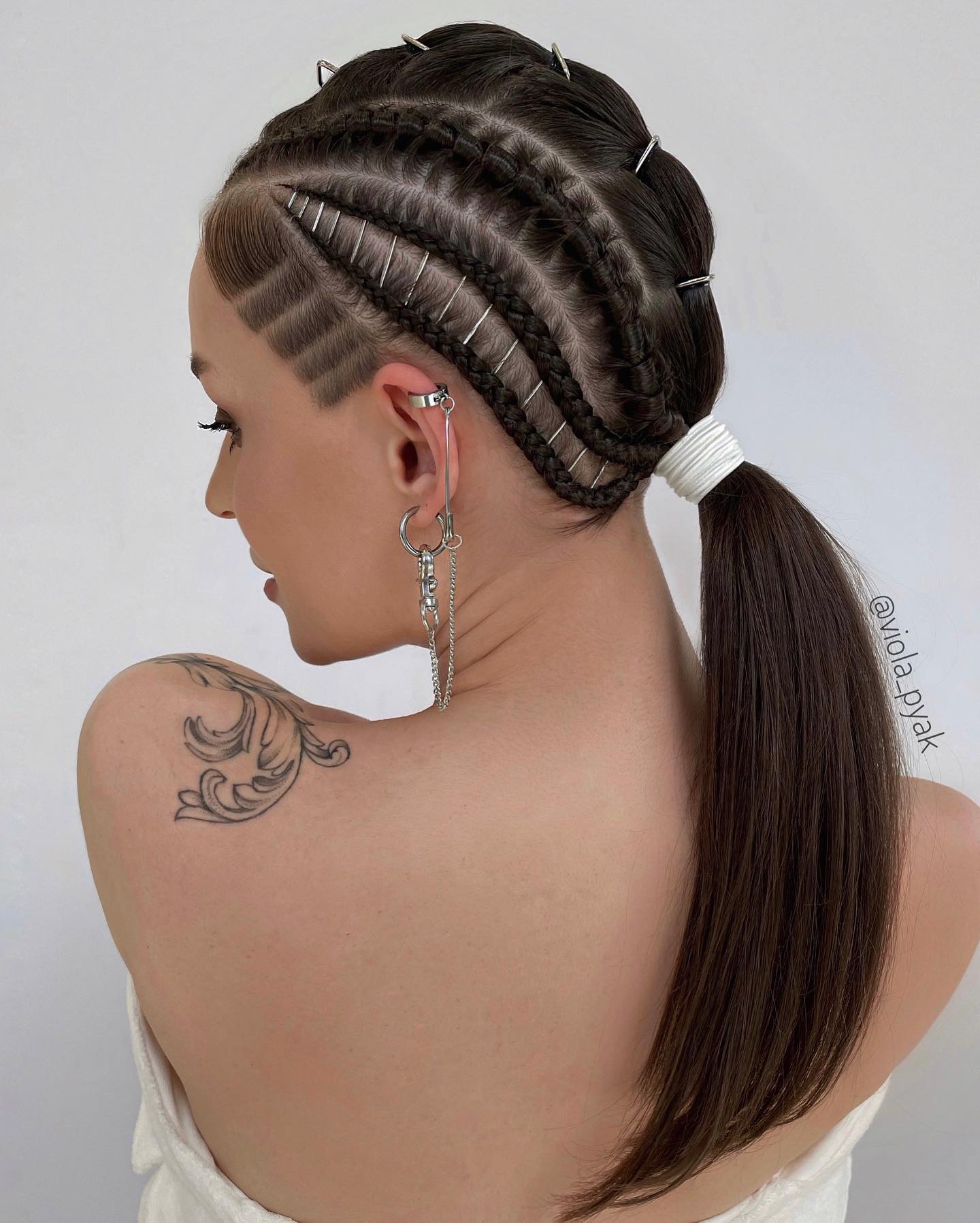 Low Ponytail with Side Undercut