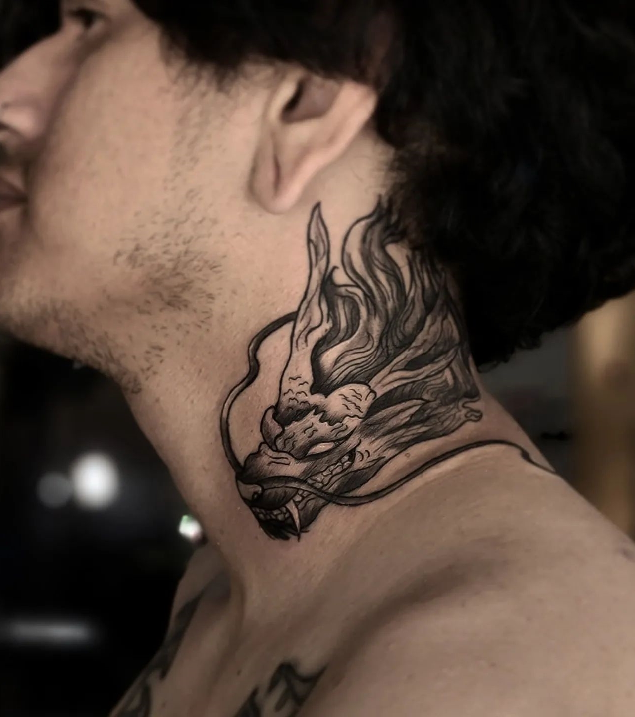 𝓑𝓵𝓮𝓼𝓼𝓮𝓭  Tattoos for guys Side neck tattoo Tattoos  Neck tattoo  for guys Neck tattoo Side neck tattoo