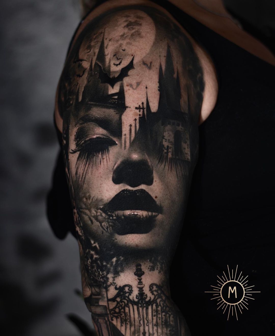Portrait 3D Tattoo on Arm