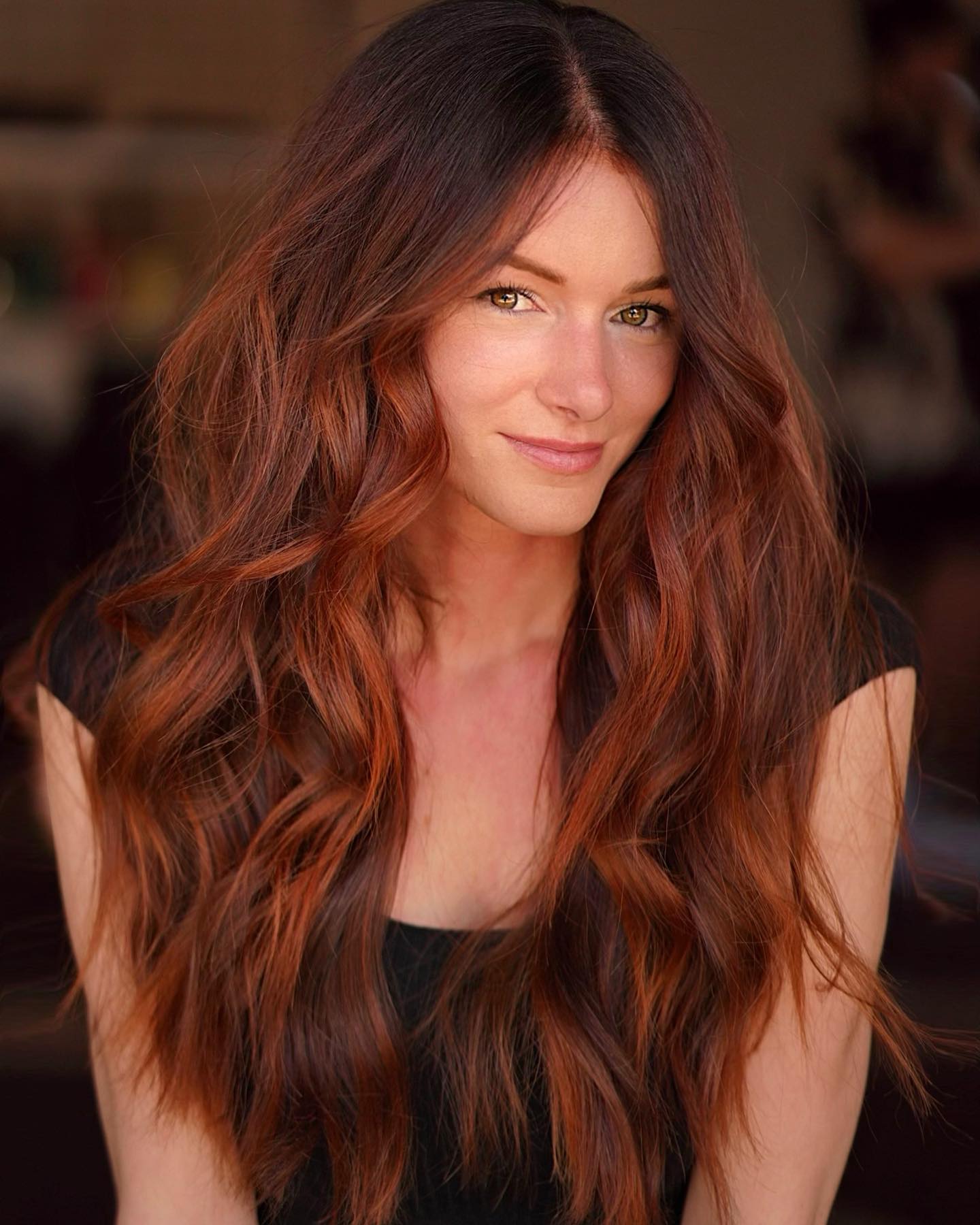 Spicy Red Highlights on Long Ginger Hair