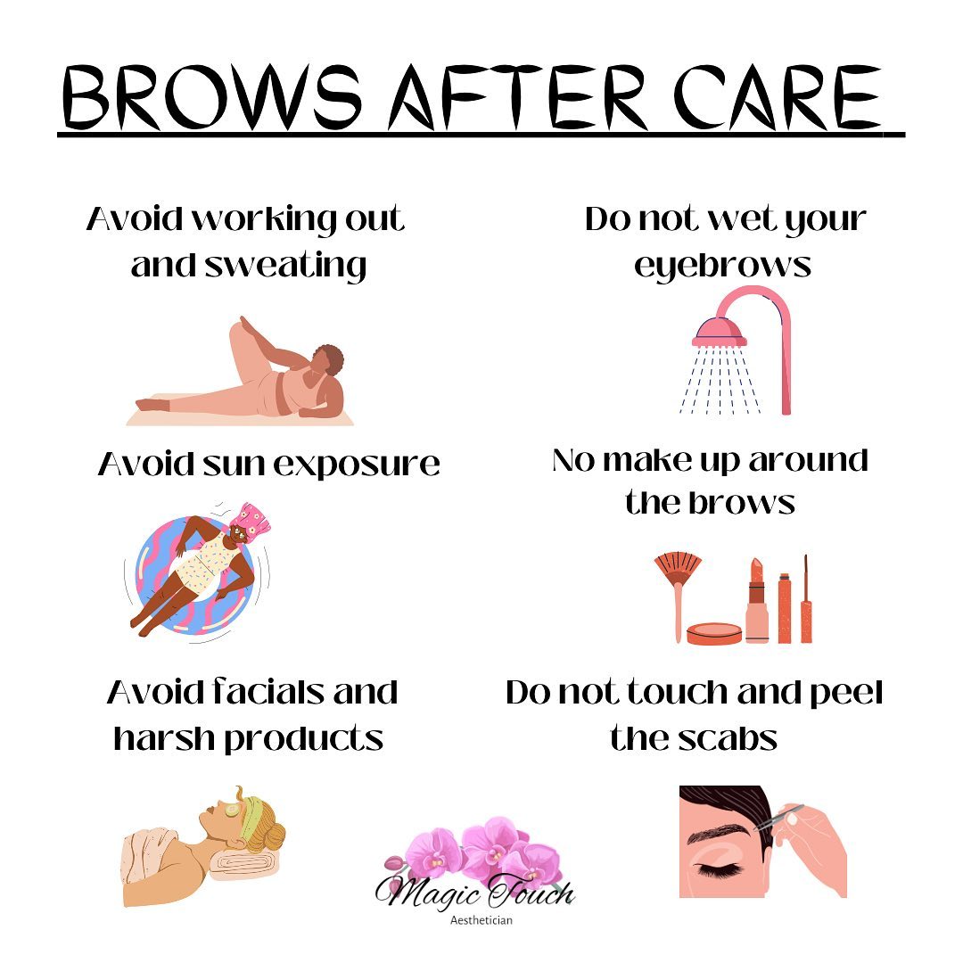 Infographic: Powder Eyebrows Aftercare