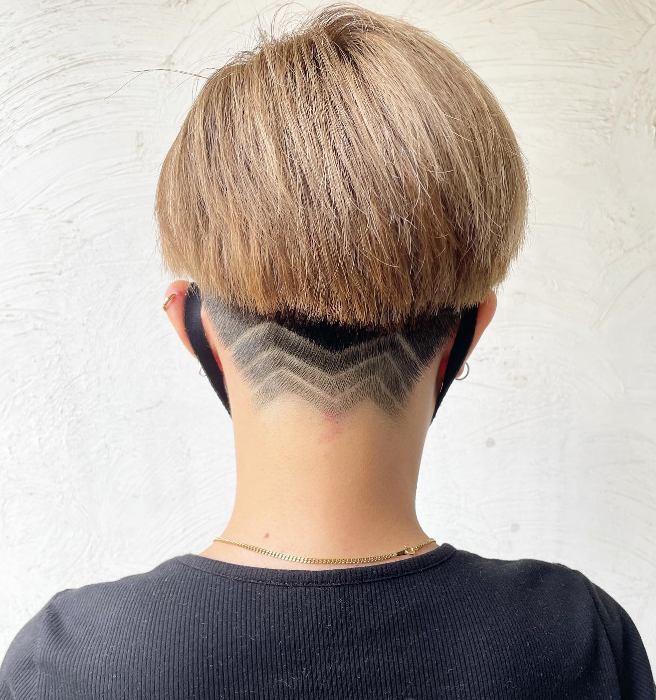 Short Bowl Haircut with Nape Undercut