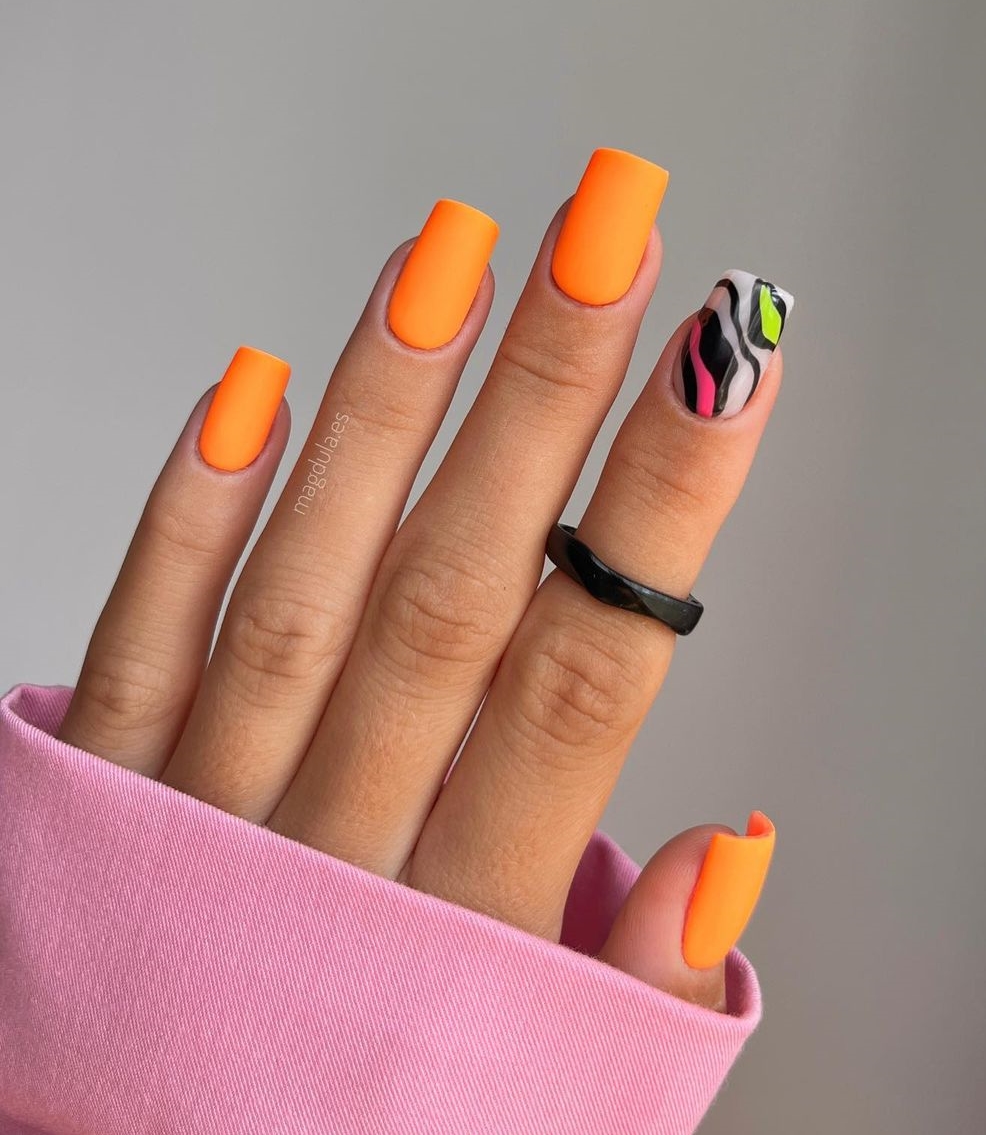 40+ Orange Nails You Need To Try! - The Pink Brunette