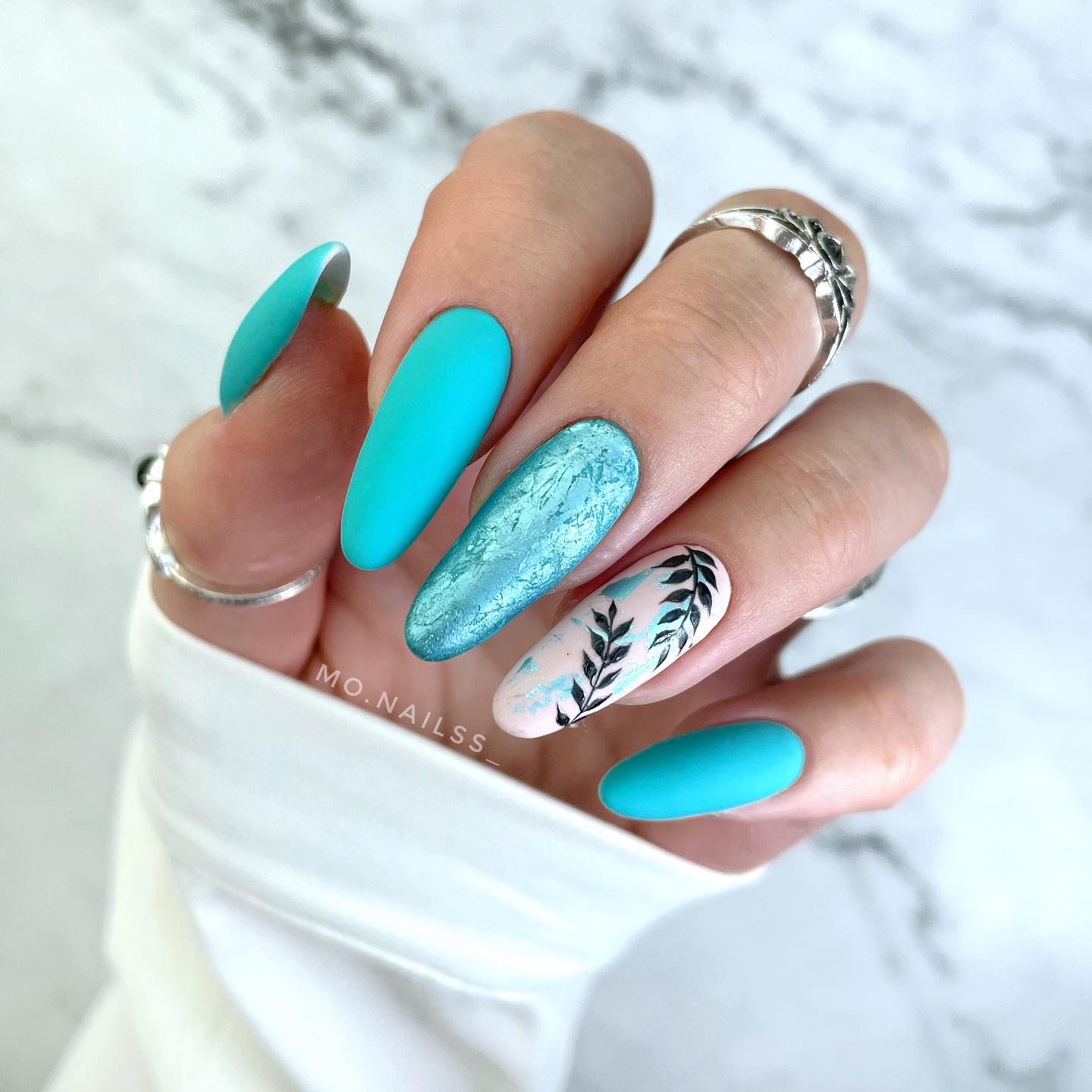 Turquoise Summer Nails