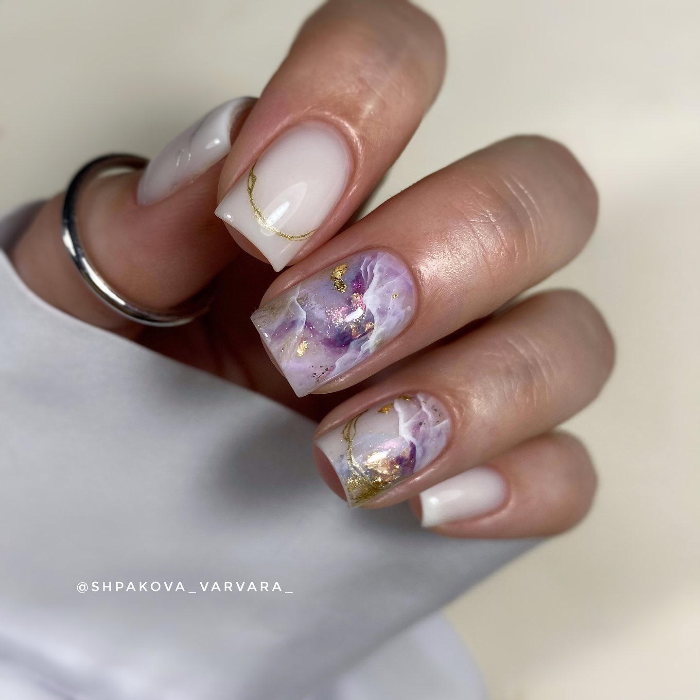 How to do water marble nails. 🩷 colors from @Arctic Fox #nailart #sum... |  Water Marble Nails | TikTok