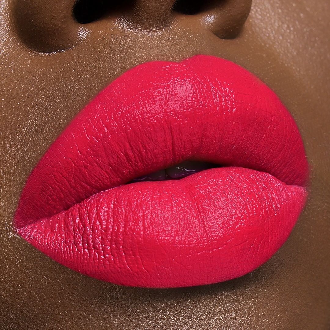 Bright Fuchsia Lipstick on Dark Skin