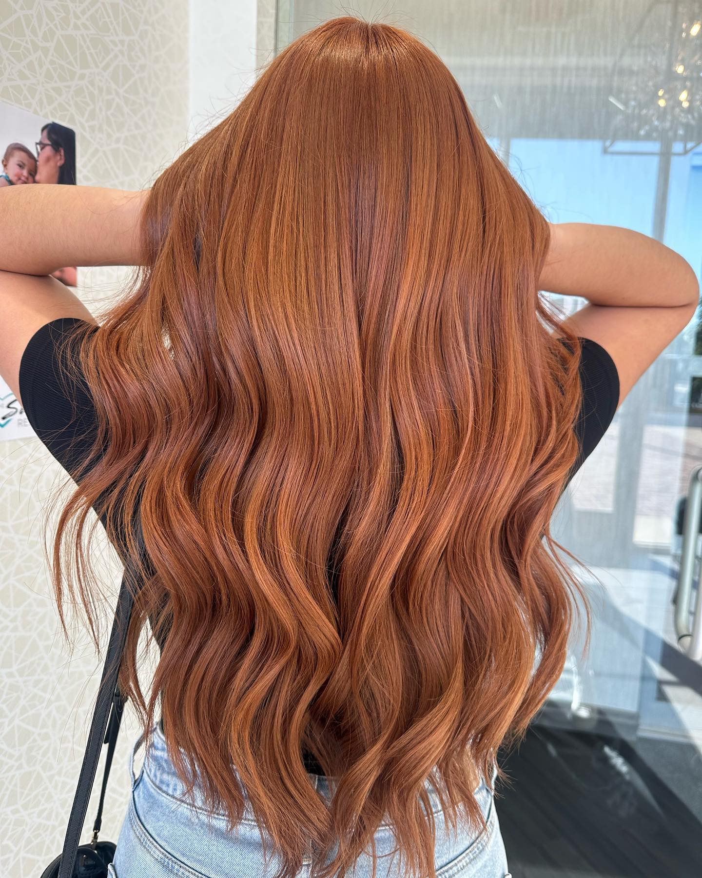 Long Metallic Ginger Hair
