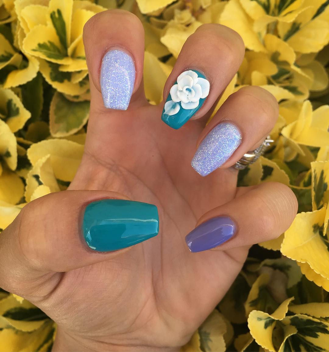Spring Coffin Nails